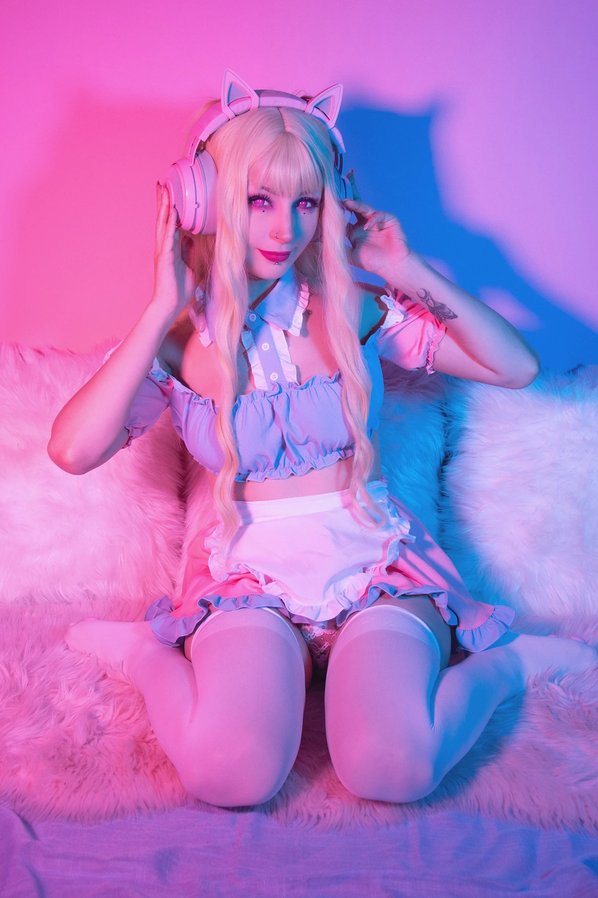 Cosplay Shiro Kitsune – 粉红女仆 Pink Maid 51 Cosplay Shiro Kitsune – 粉红女仆 Pink Maid
