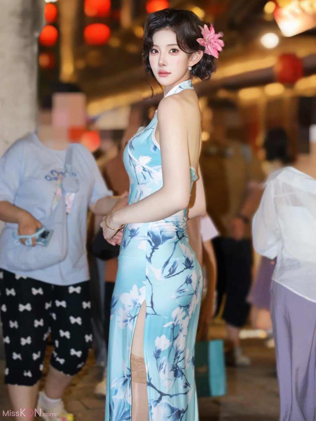 [XR Uncensored] 梨霜儿_ R18 秀人网模特 性感旗袍肉丝