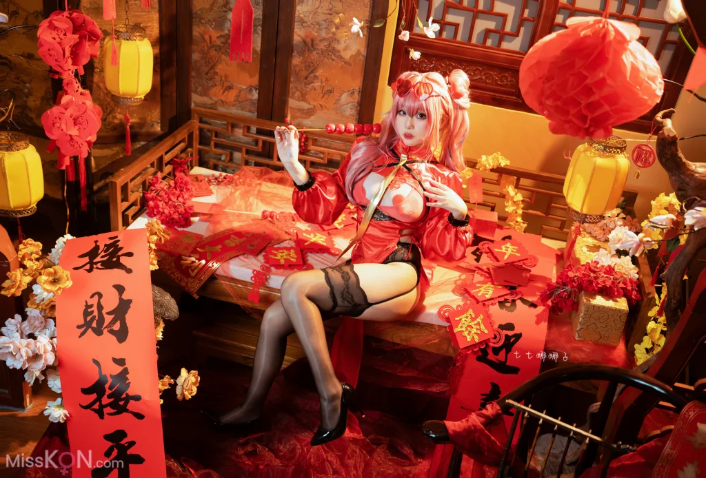 Coser@七七娜娜子_ 布莱默顿新春旗袍