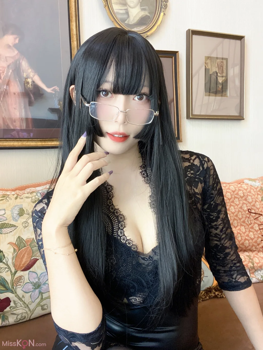 Coser@Money冷冷_ 黑蕾丝