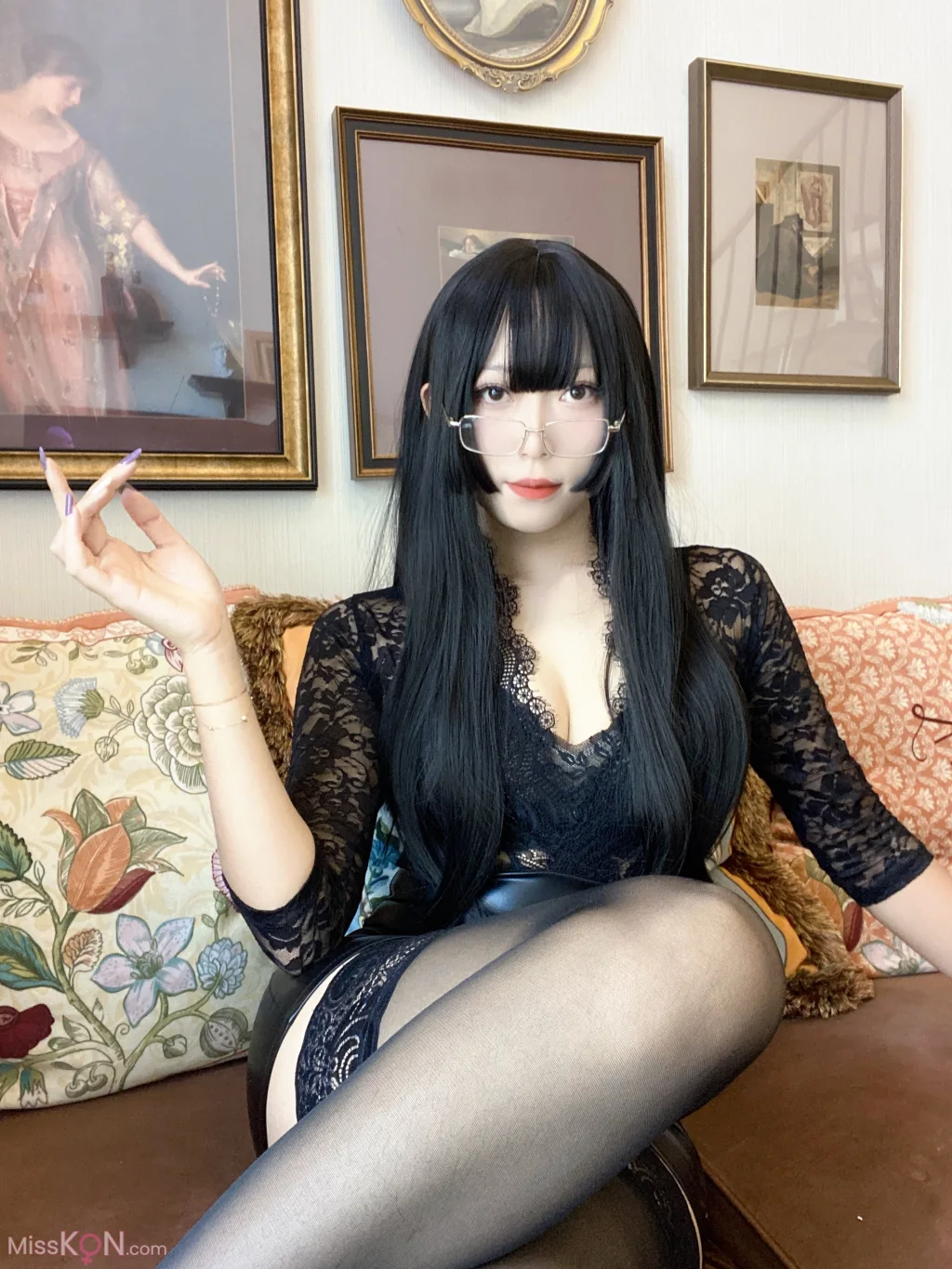 Coser@Money冷冷_ 黑蕾丝