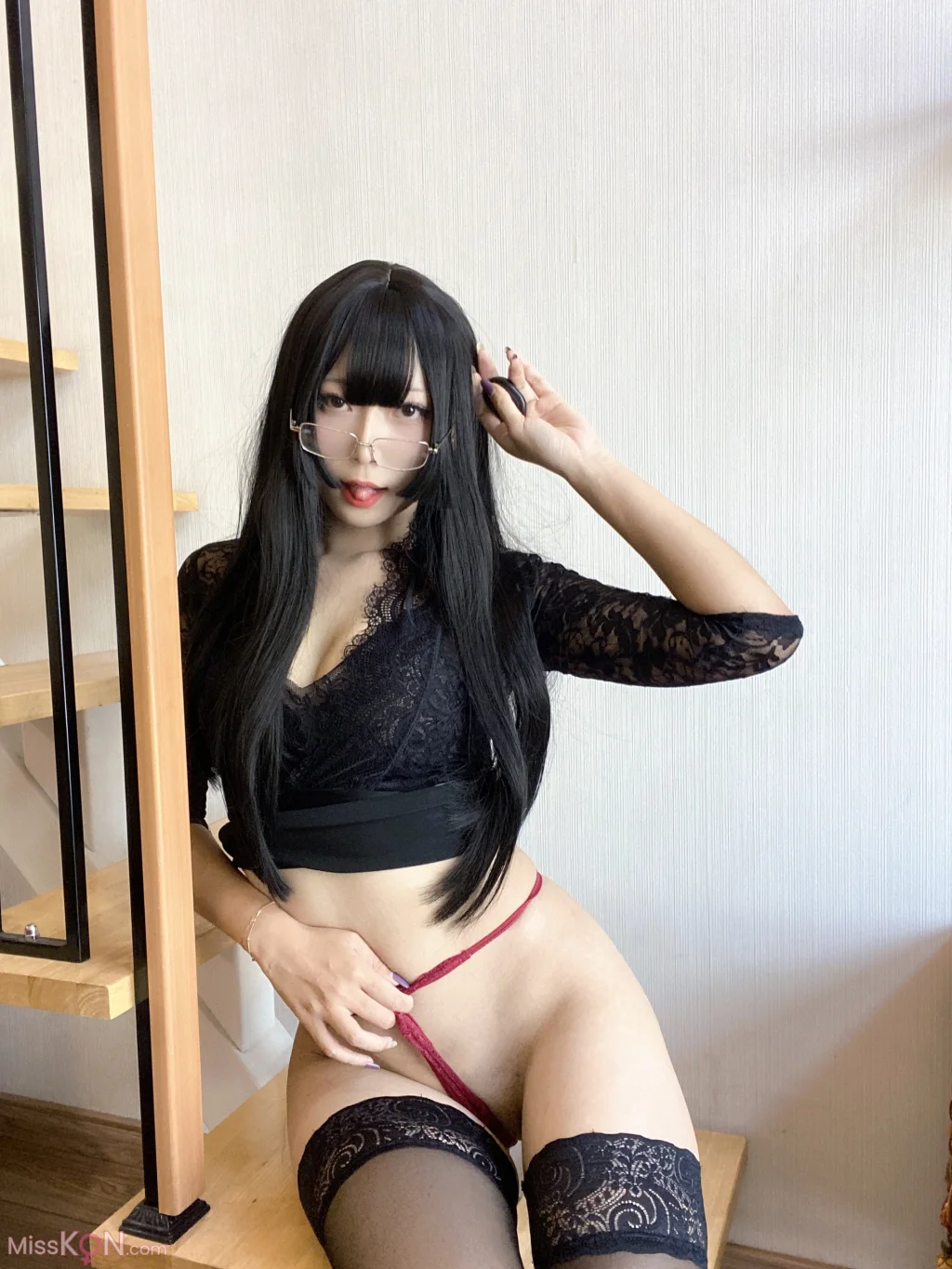 Coser@Money冷冷_ 黑蕾丝