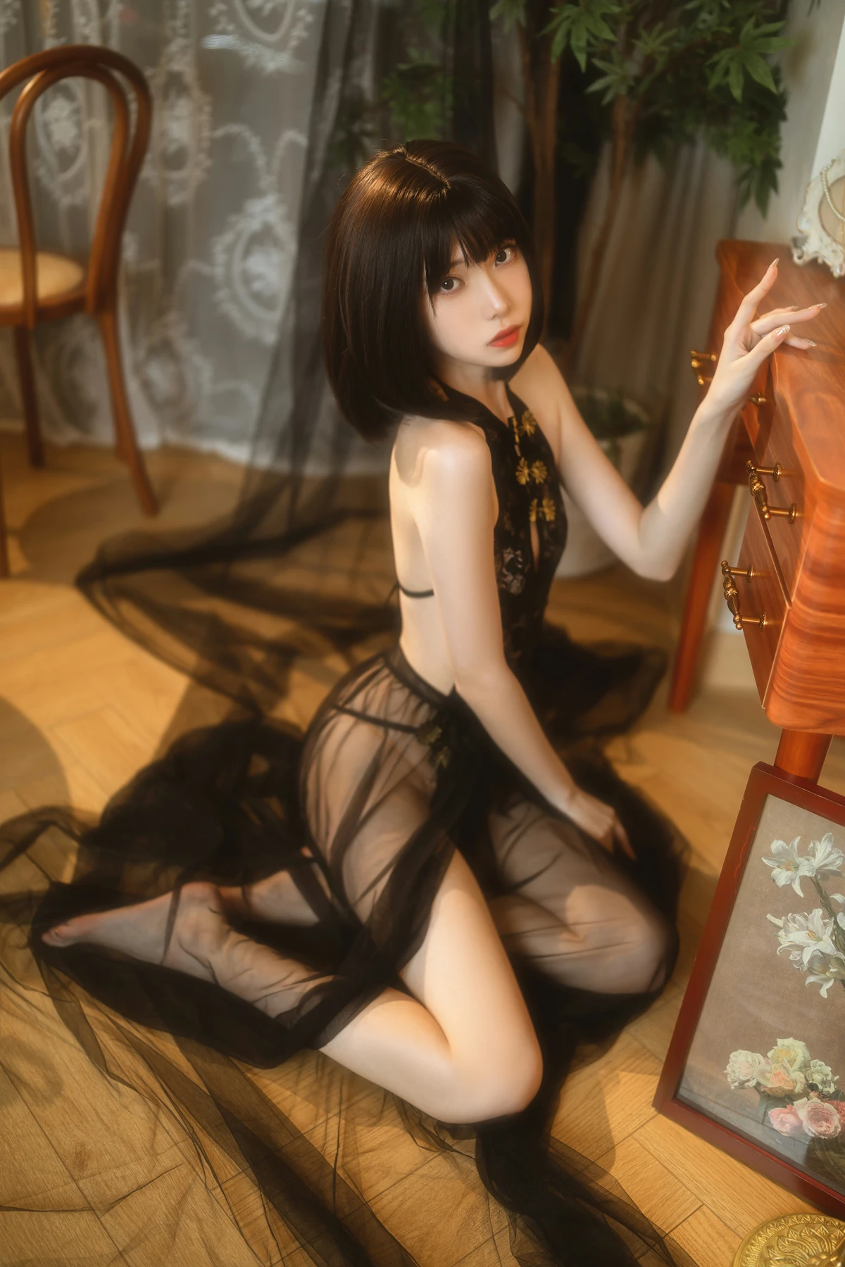 Cosplay 许岚LAN – 纯欲黑纱 32 Cosplay 许岚LAN – 纯欲黑纱