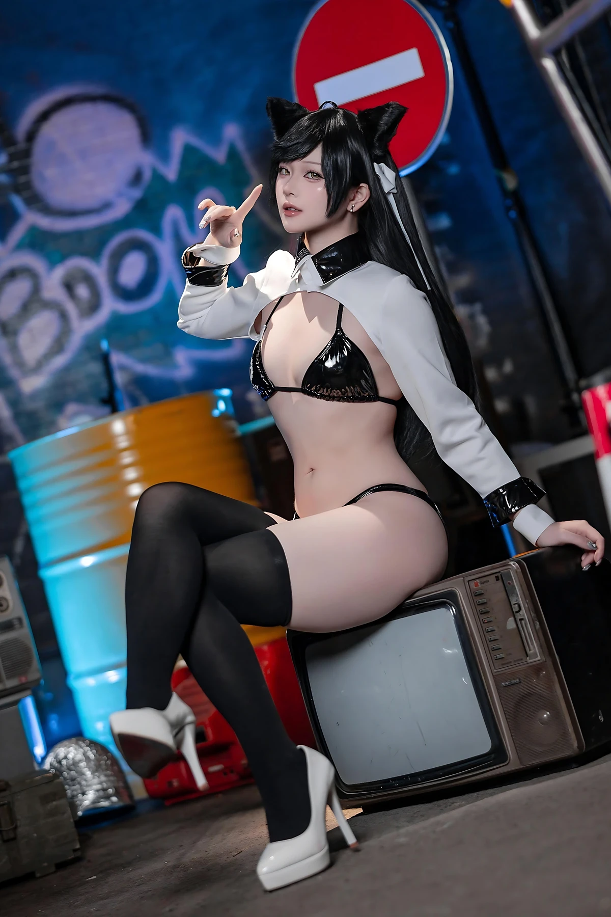 Cosplay 屿鱼 – 碧蓝航线 爱宕赛车服 Set.02