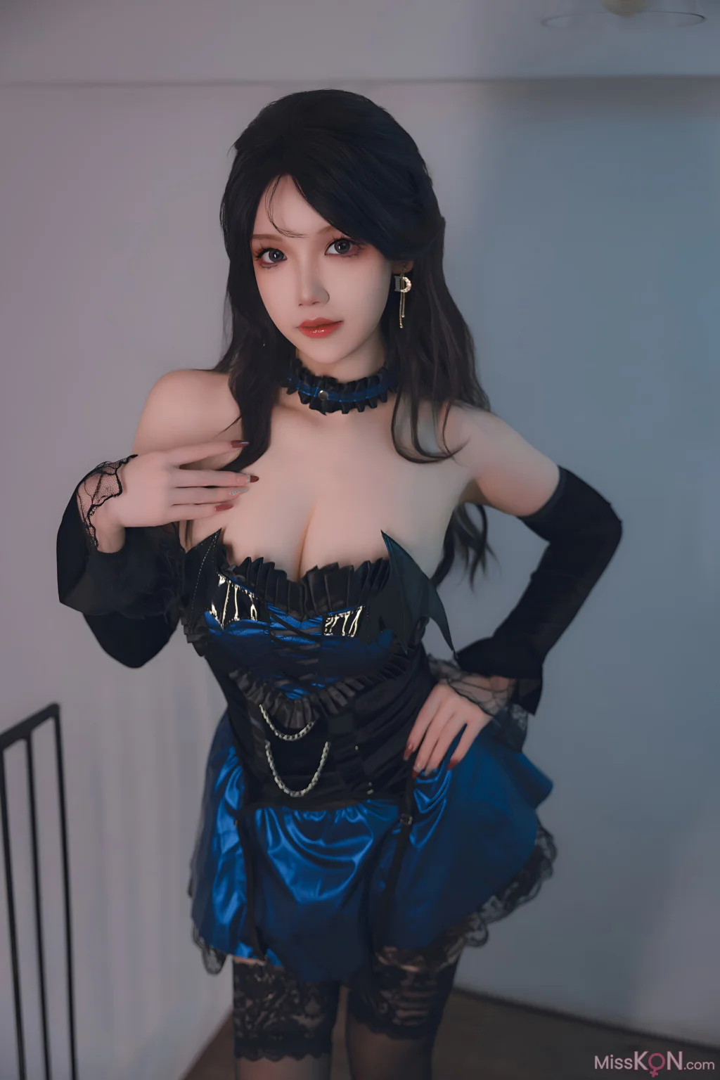 Coser@雪晴Astra_ 蓝色蕾丝短裙