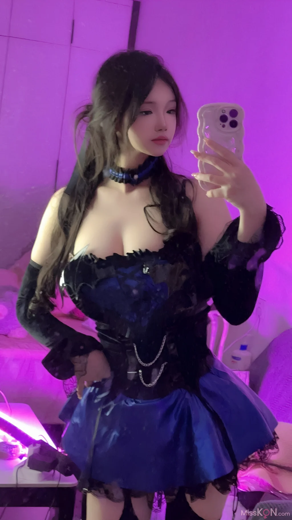 Coser@雪晴Astra_ 蓝色蕾丝短裙