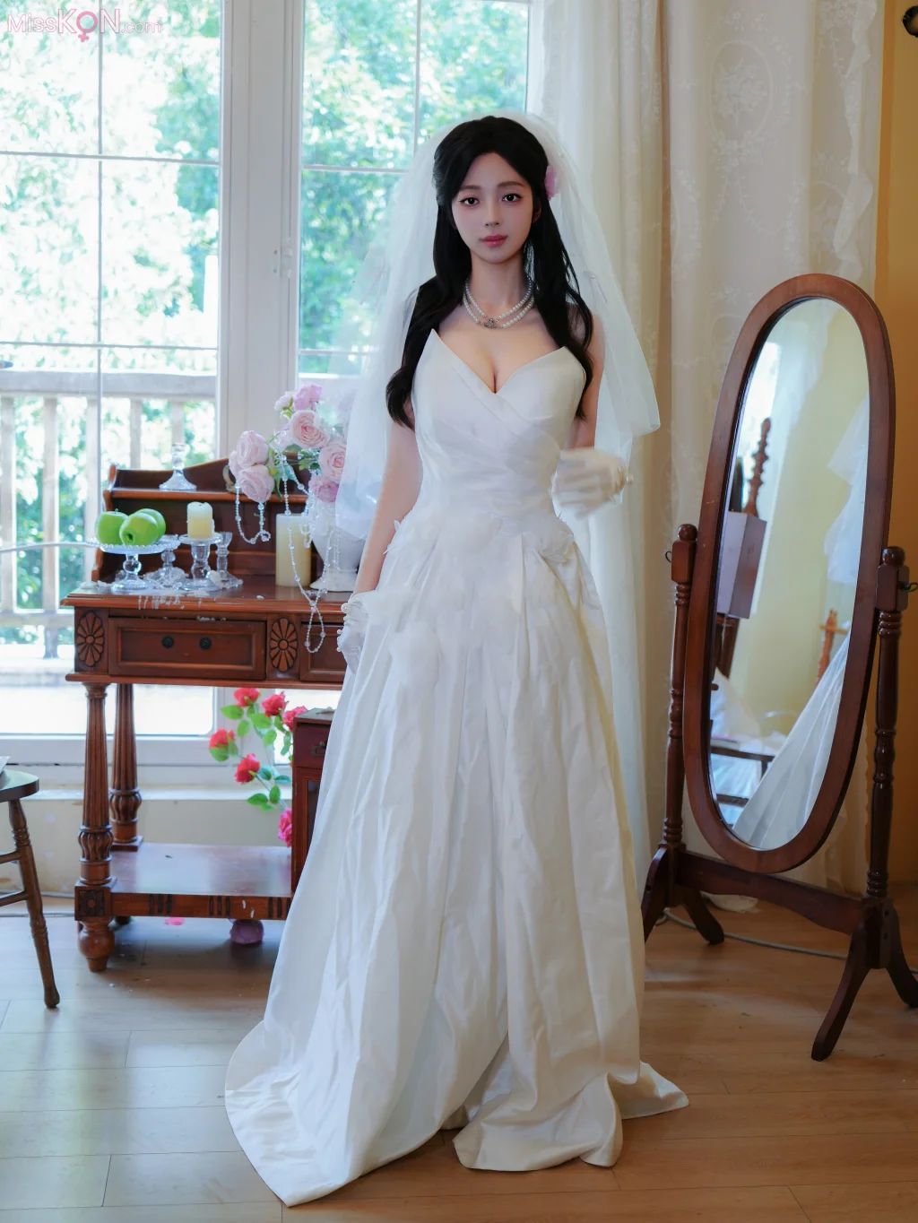 [XR Uncensored] 朱朱molly_ R18 秀人网模特 新人首秀 洁白婚纱
