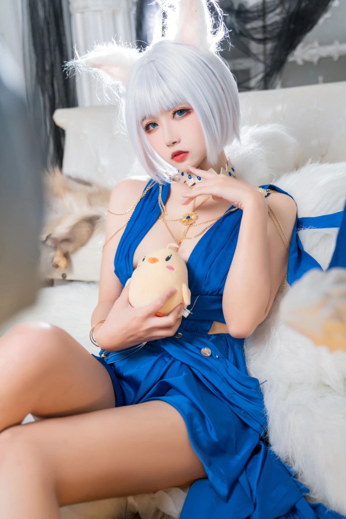Cosplay 瓜希酱 & Momoko葵葵 – 碧蓝航线赤城 & 加贺 礼服