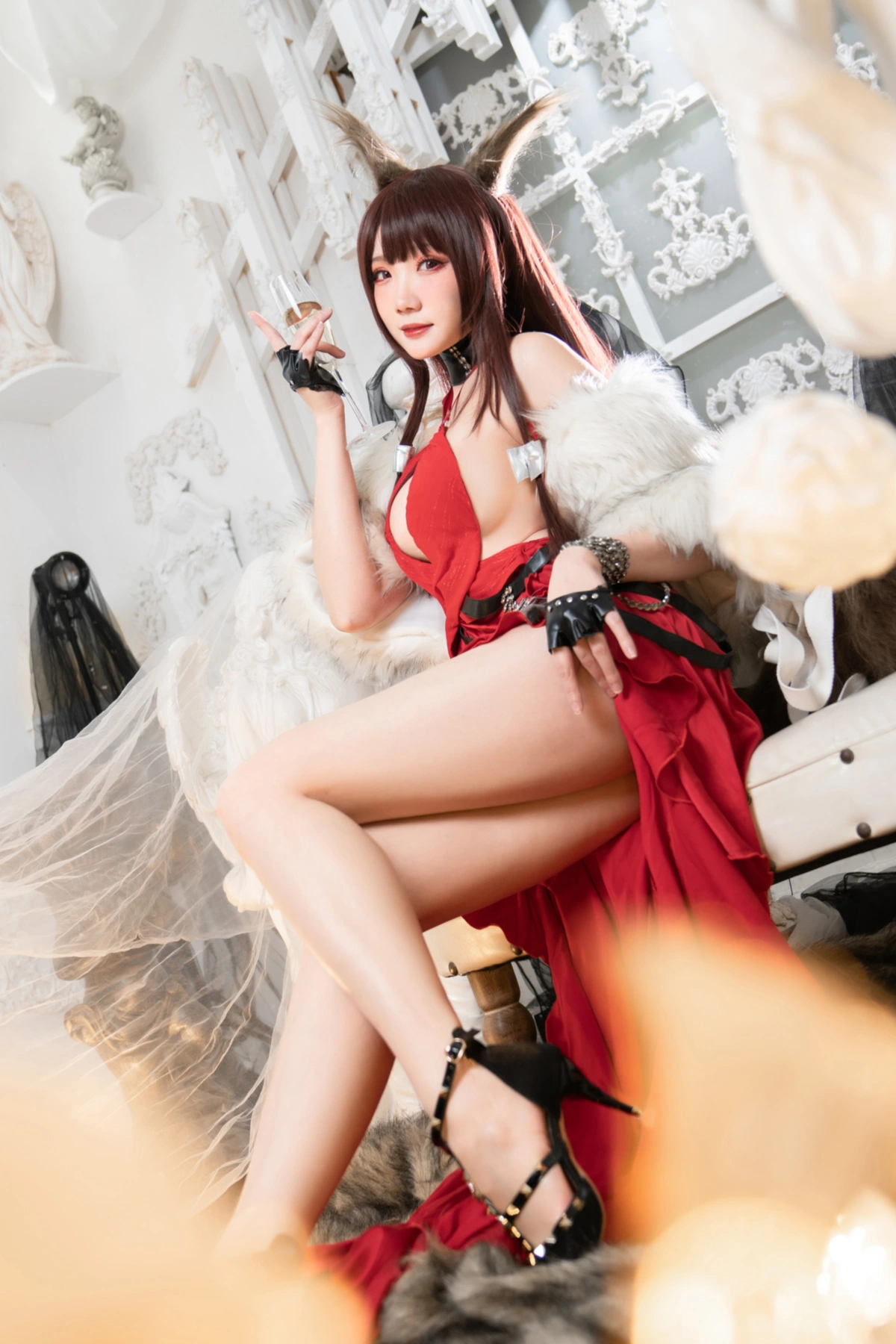 Cosplay 瓜希酱 & Momoko葵葵 – 碧蓝航线赤城 & 加贺 礼服