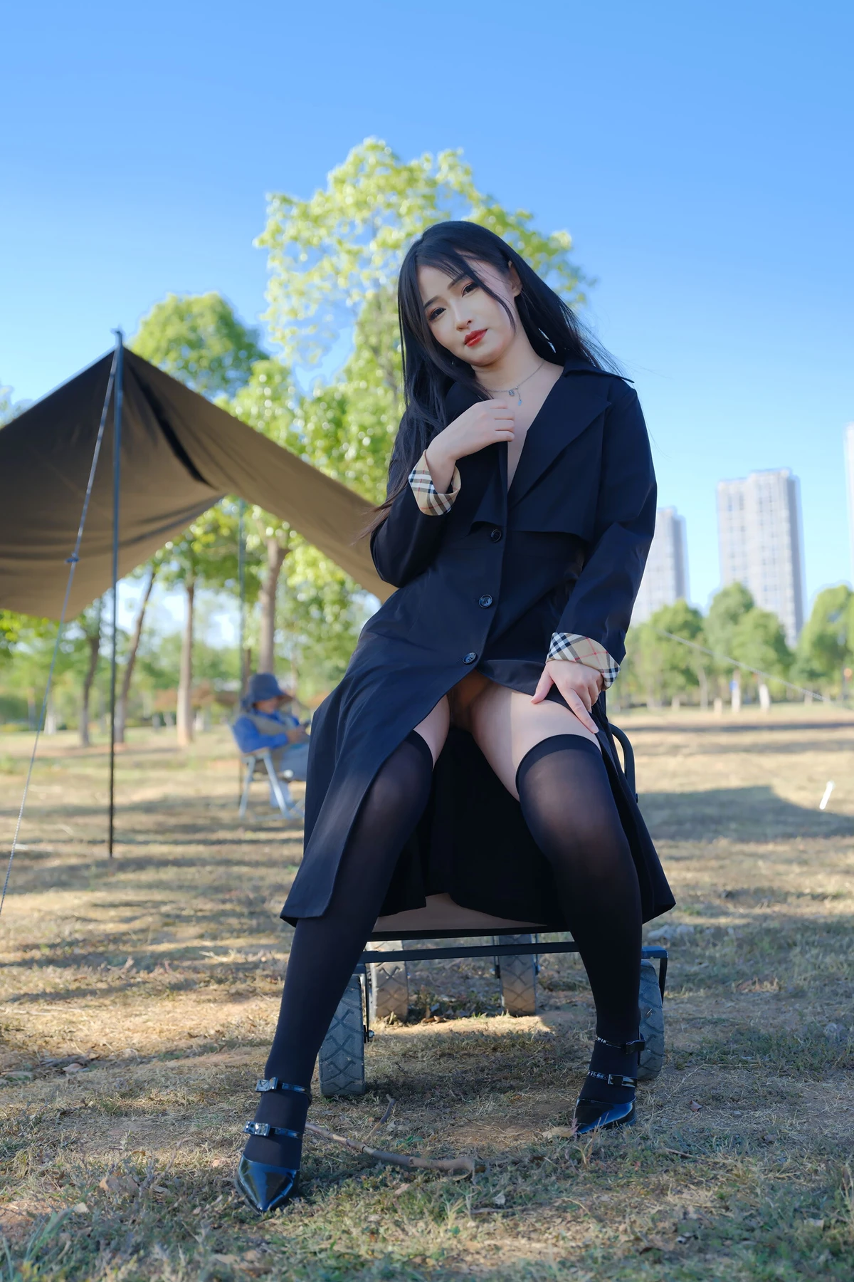小泽 – 黑丝御姐 户外露出 Set.02