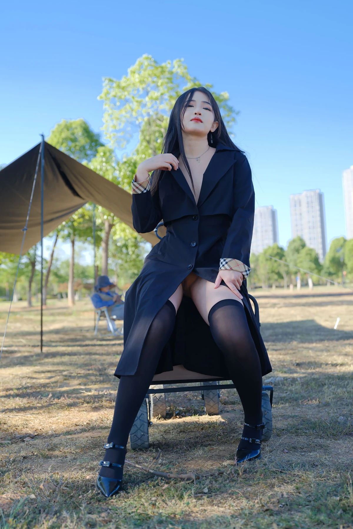 小泽 – 黑丝御姐 户外露出 Set.02