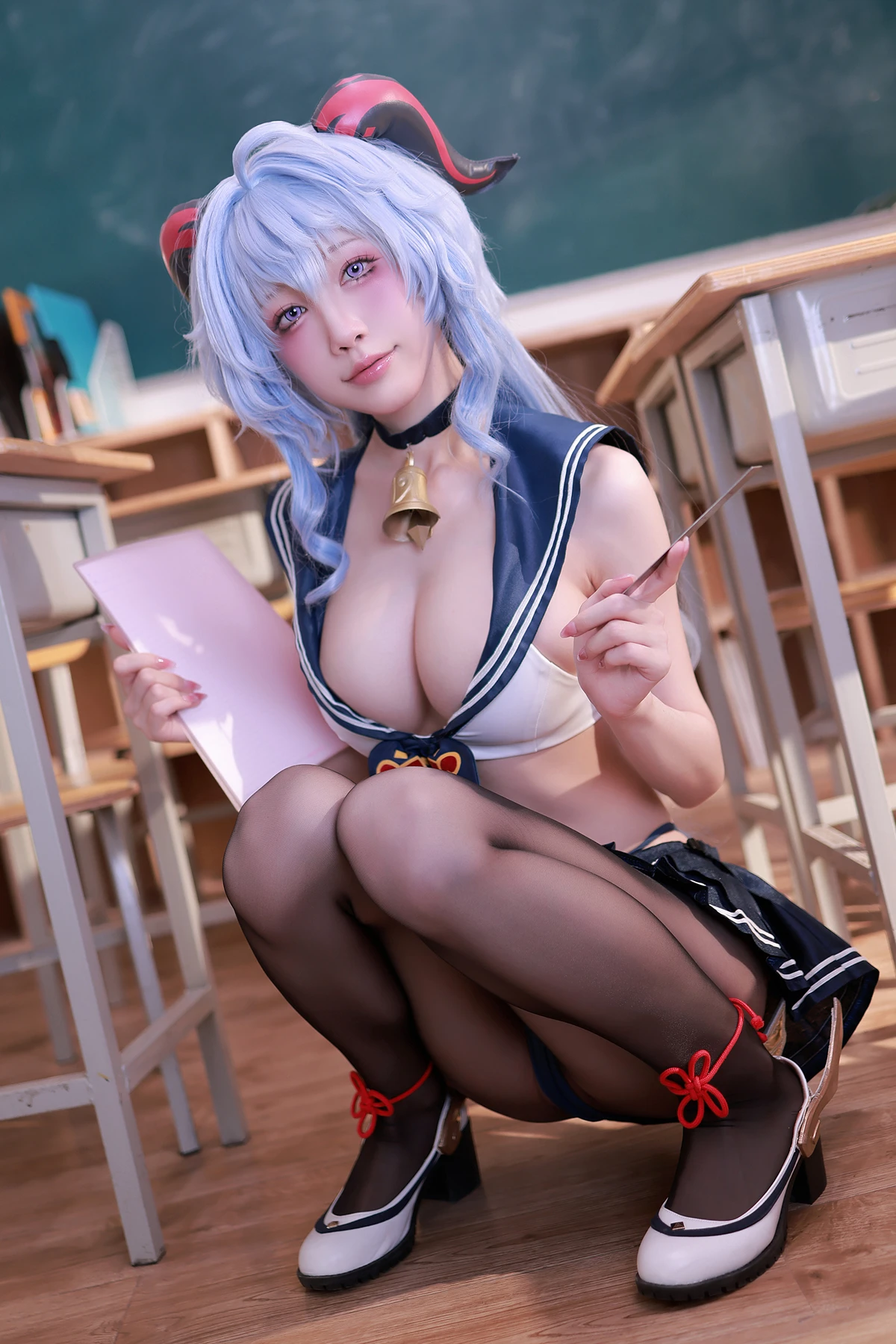 Cosplay 水淼Aqua – 2月补偿赠品 甘雨水手服
