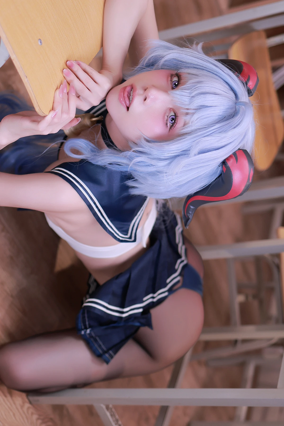 Cosplay 水淼Aqua – 2月补偿赠品 甘雨水手服