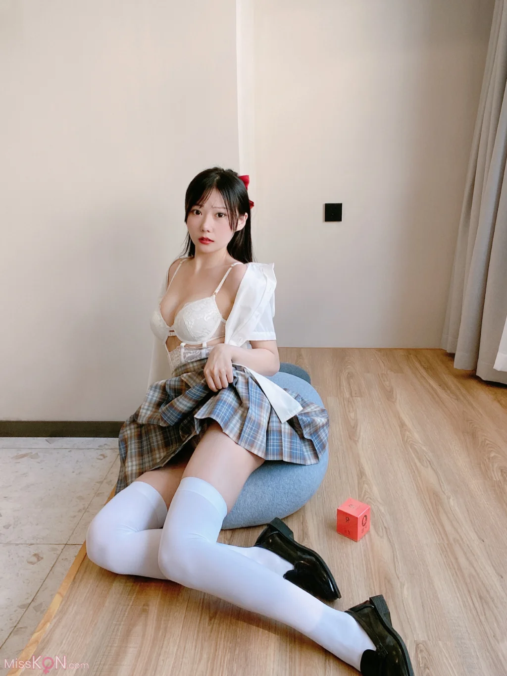 Coser@香草喵露露_ 大象 JK格子裙