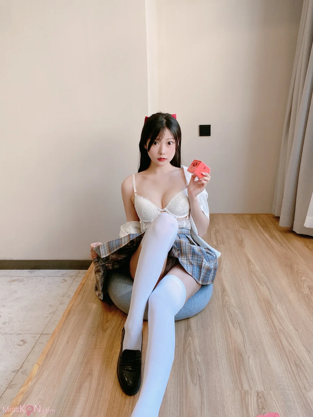 Coser@香草喵露露_ 大象 JK格子裙
