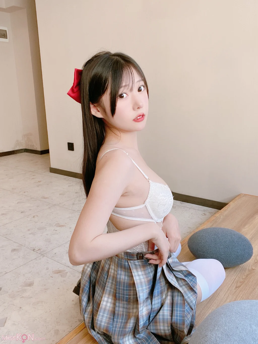 Coser@香草喵露露_ 大象 JK格子裙