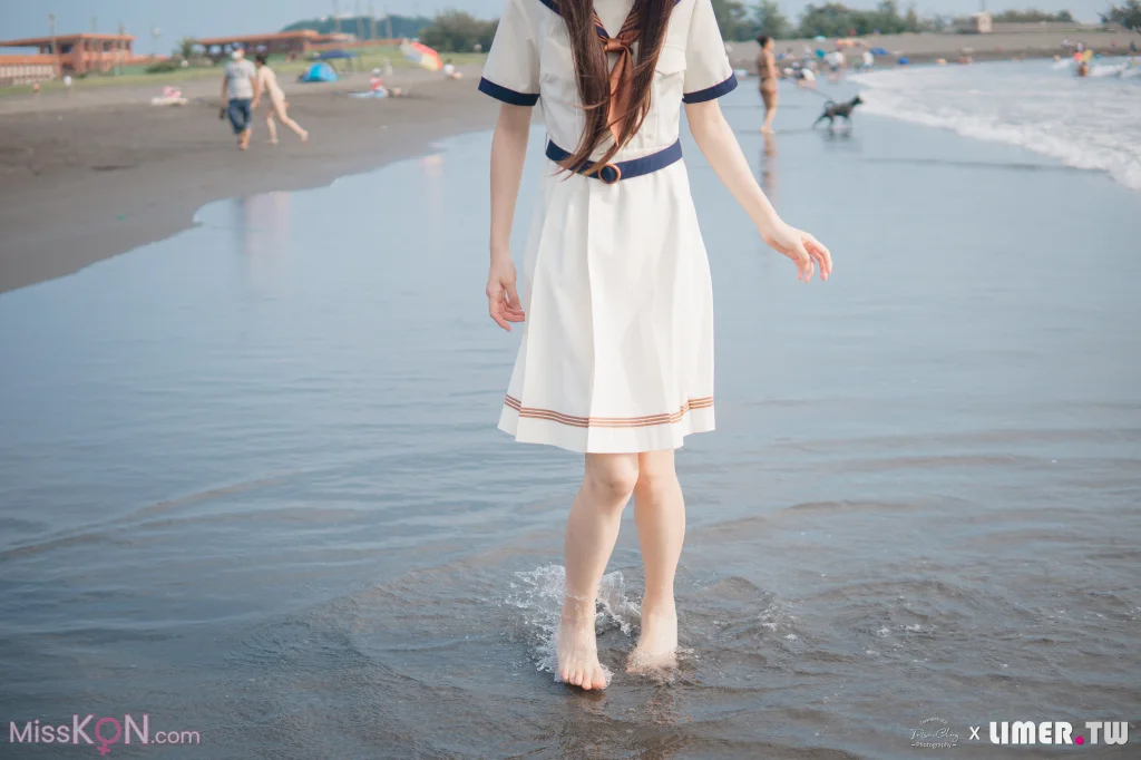 [Limerence原创] No.044_ 海蓝 JK盛夏服海边戏水
