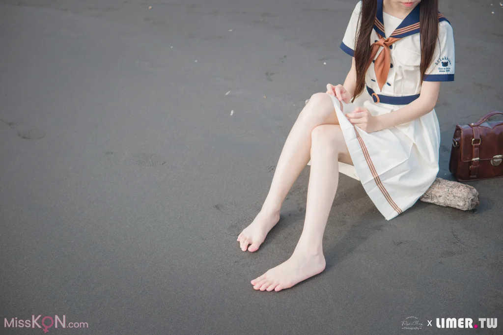 [Limerence原创] No.044_ 海蓝 JK盛夏服海边戏水