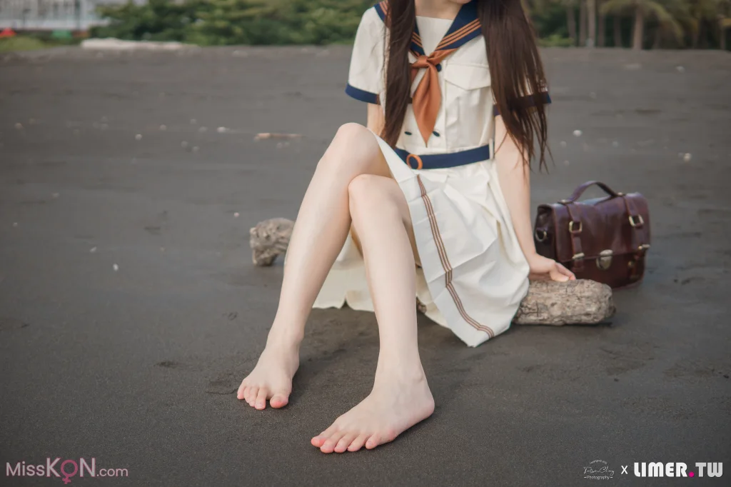 [Limerence原创] No.044_ 海蓝 JK盛夏服海边戏水