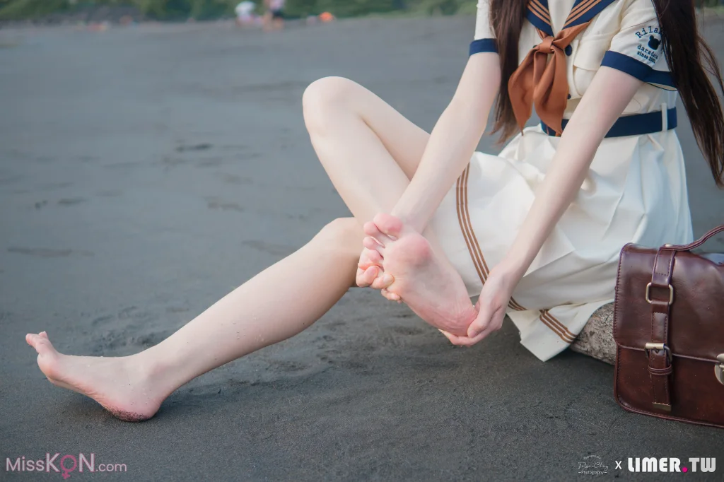 [Limerence原创] No.044_ 海蓝 JK盛夏服海边戏水