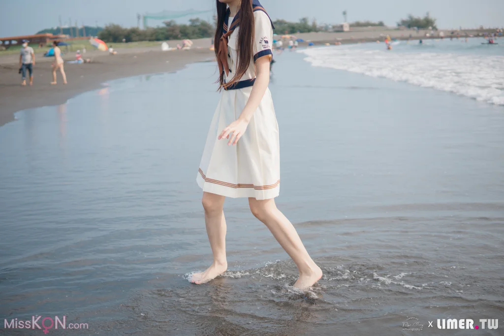 [Limerence原创] No.044_ 海蓝 JK盛夏服海边戏水