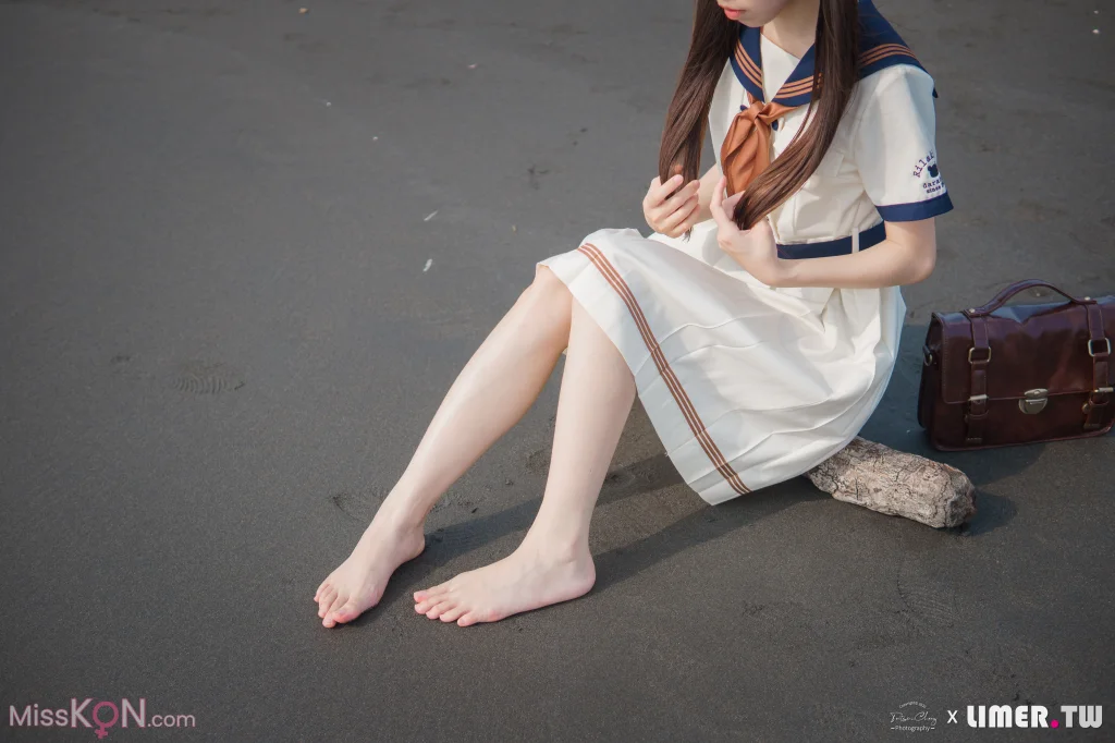 [Limerence原创] No.044_ 海蓝 JK盛夏服海边戏水