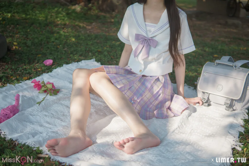 [Limerence原创] No.047_ 海蓝 白皙希腊脚 JK户外野餐