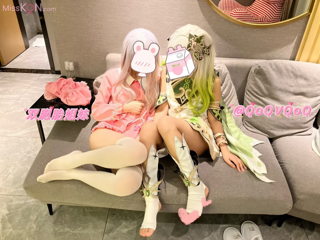 QoQVQoQ(花铁锤姐妹)_ 顶级双胞胎姐妹私拍合集