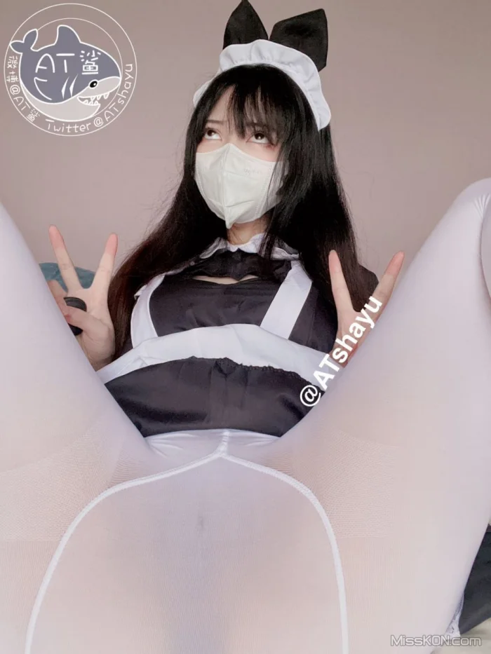Coser@AT鲨_ 限时真空白丝女仆