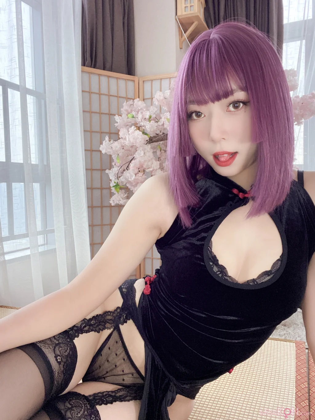 Coser@Money冷冷_ 高叉旗袍蕾丝裙