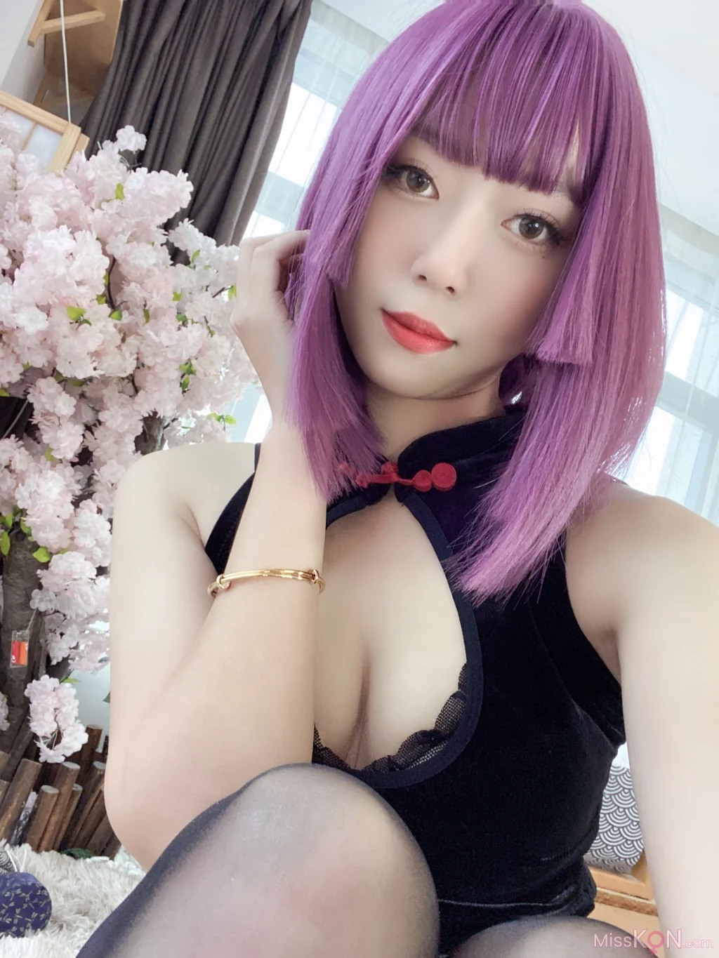 Coser@Money冷冷_ 高叉旗袍蕾丝裙