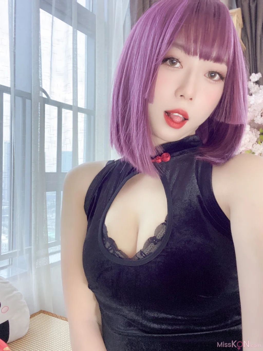 Coser@Money冷冷_ 高叉旗袍蕾丝裙