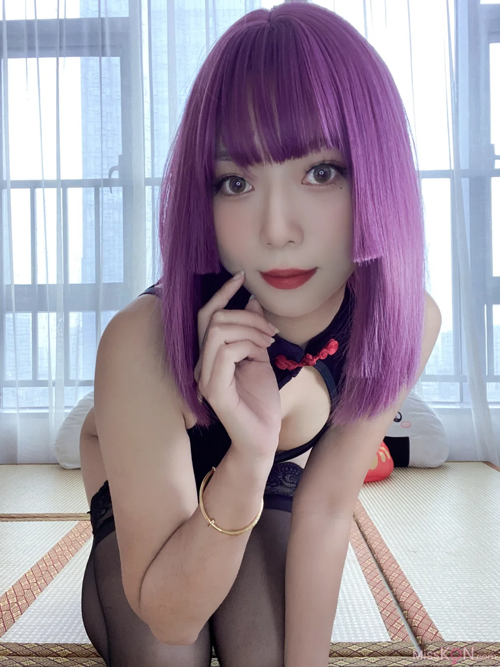 Coser@Money冷冷_ 高叉旗袍蕾丝裙