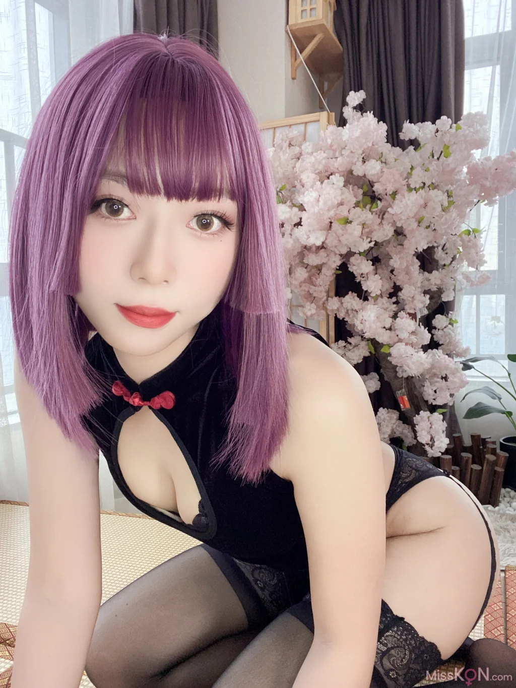 Coser@Money冷冷_ 高叉旗袍蕾丝裙