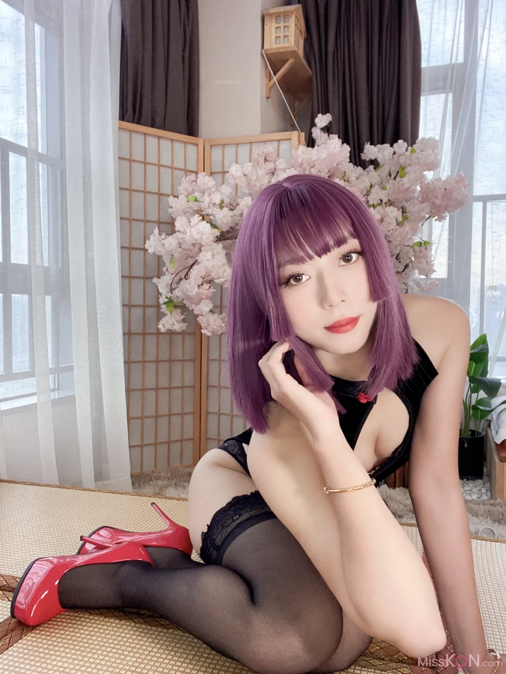 Coser@Money冷冷_ 高叉旗袍蕾丝裙