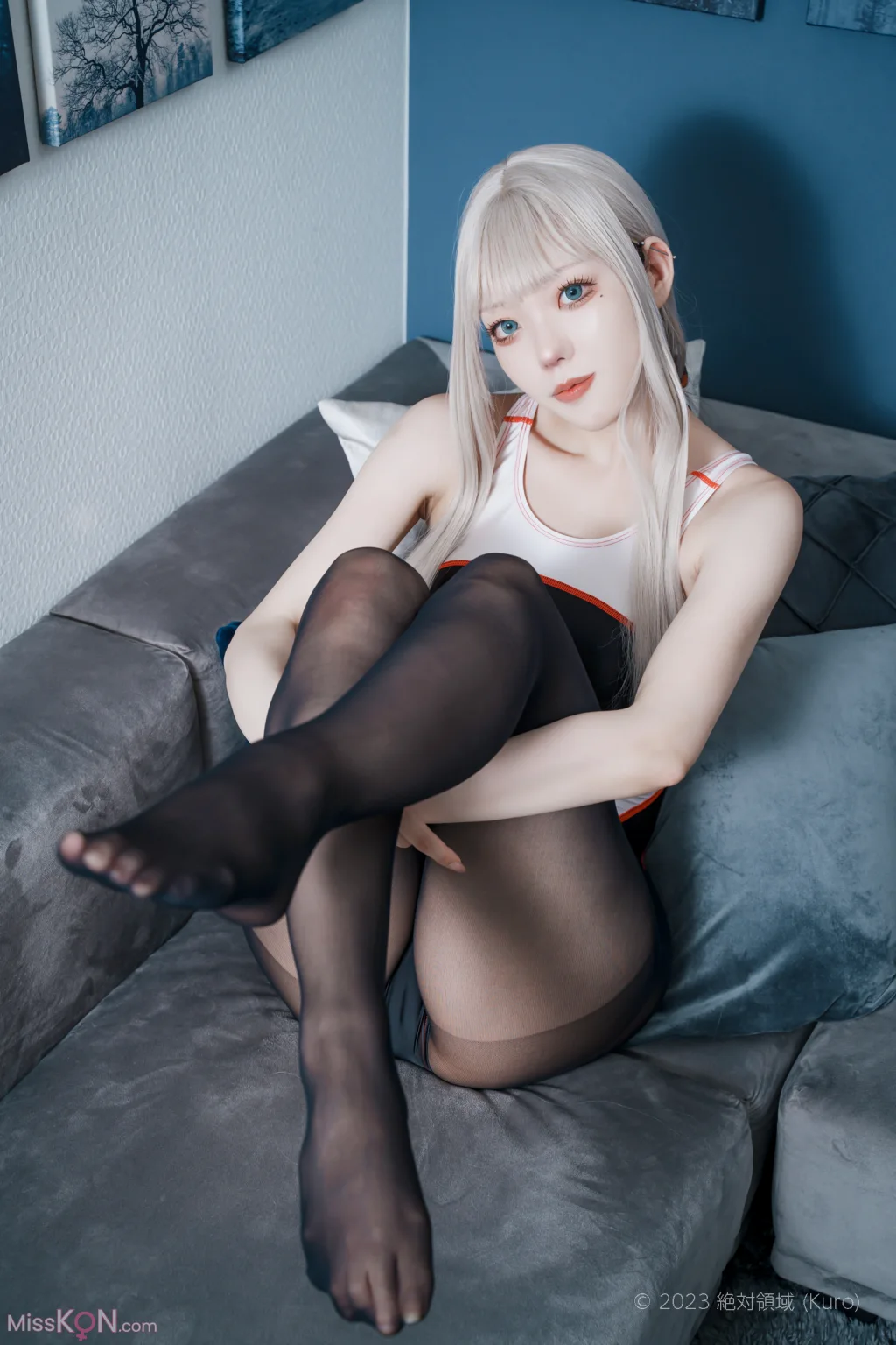 Coser@くろてぃあ (くろ)_ くろタイツ競泳水着