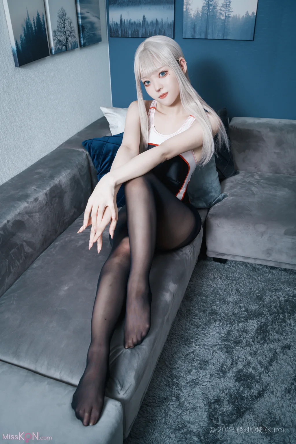 Coser@くろてぃあ (くろ)_ くろタイツ競泳水着