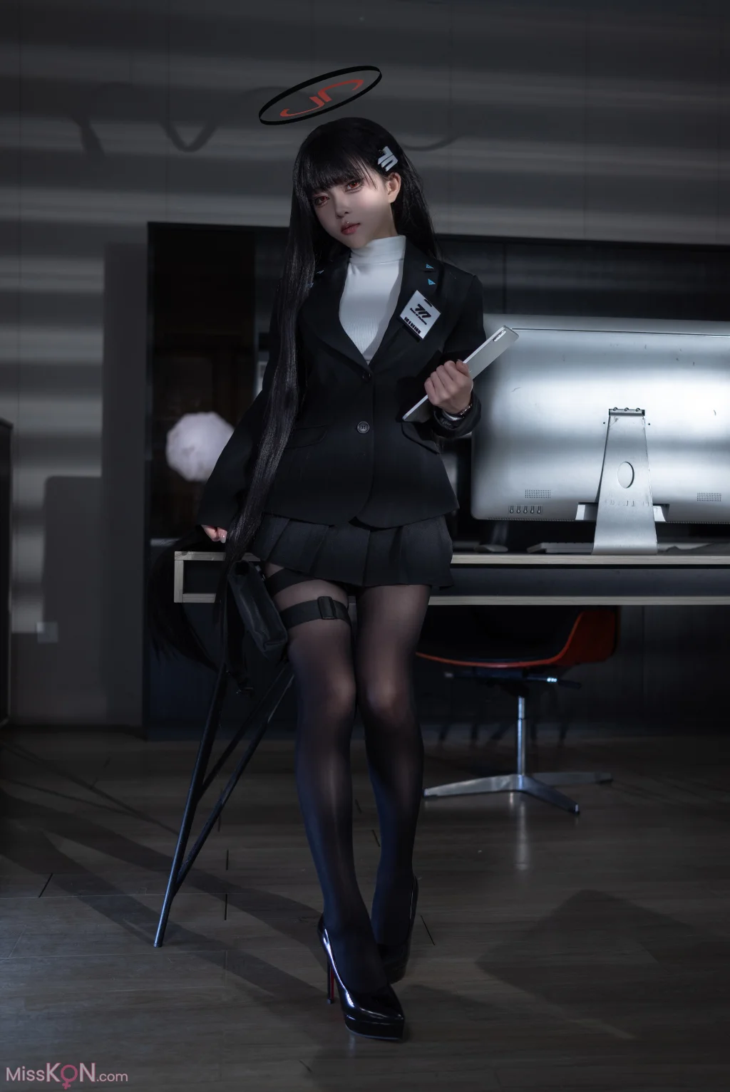 Coser@矢量鱼_ 蔚蓝档案 调月莉音 黑丝OL