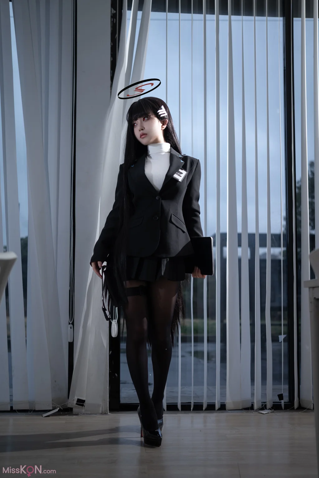 Coser@矢量鱼_ 蔚蓝档案 调月莉音 黑丝OL