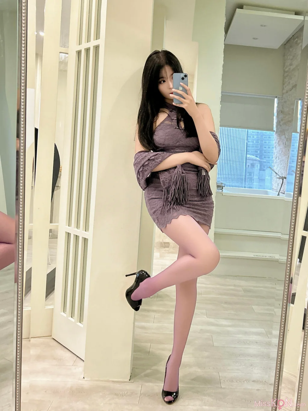Coser@轩萧学姐_ 紫色旗袍