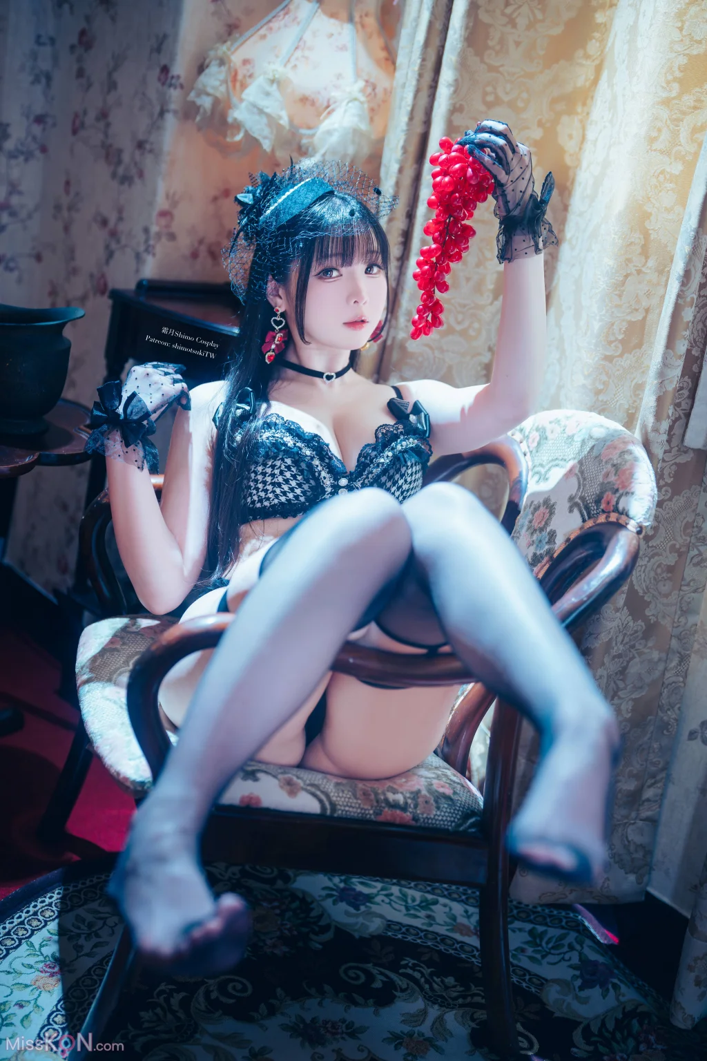 Coser@霜月shimo_ 2025年09月订阅 千鳥格内衣 Houndstooth Underwear