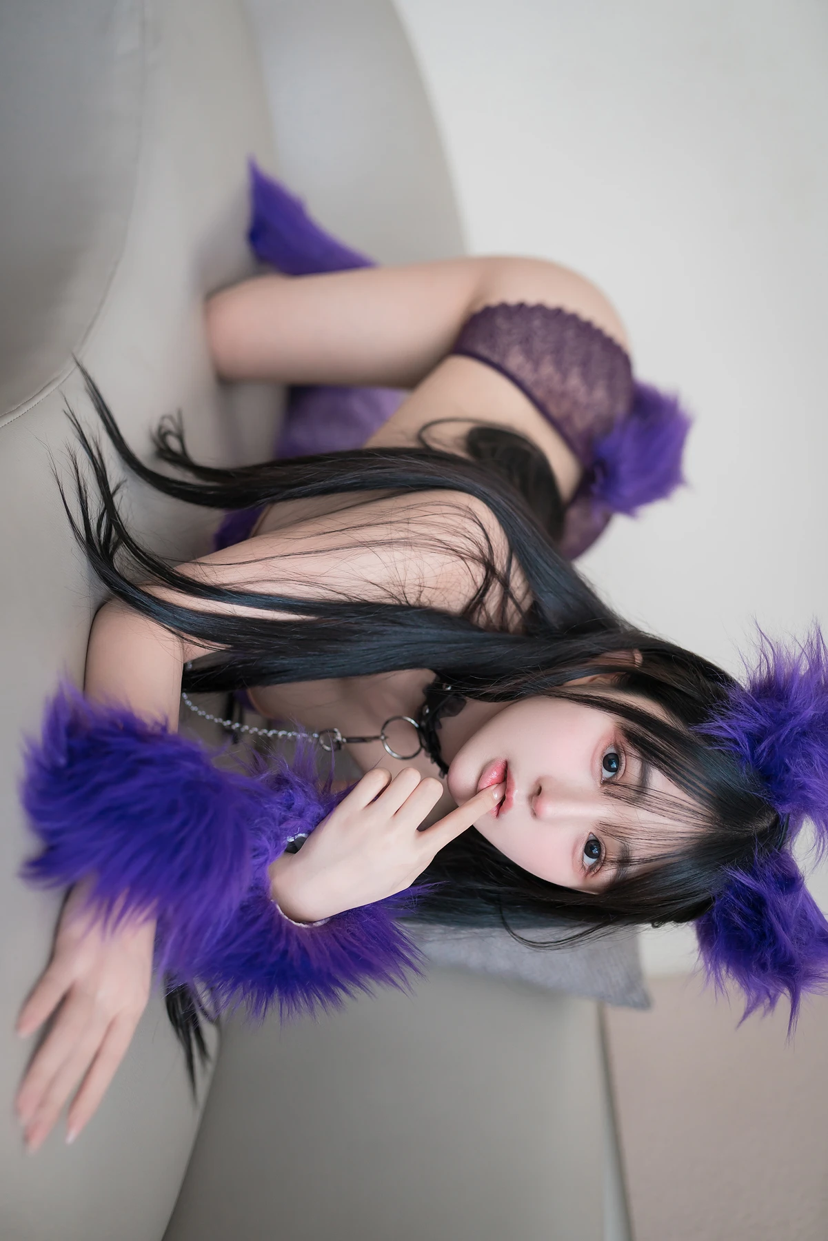 Cosplay 桜井宁宁 – 紫色猫