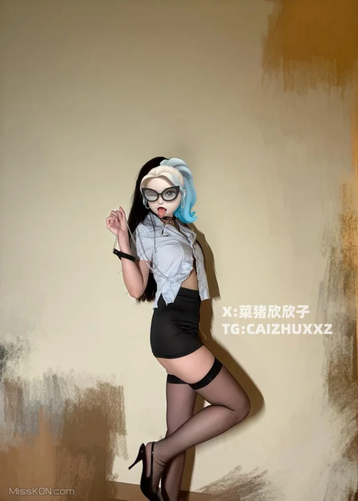 欣欣子_ 波涛汹涌的尤物 女仆白丝双重视角