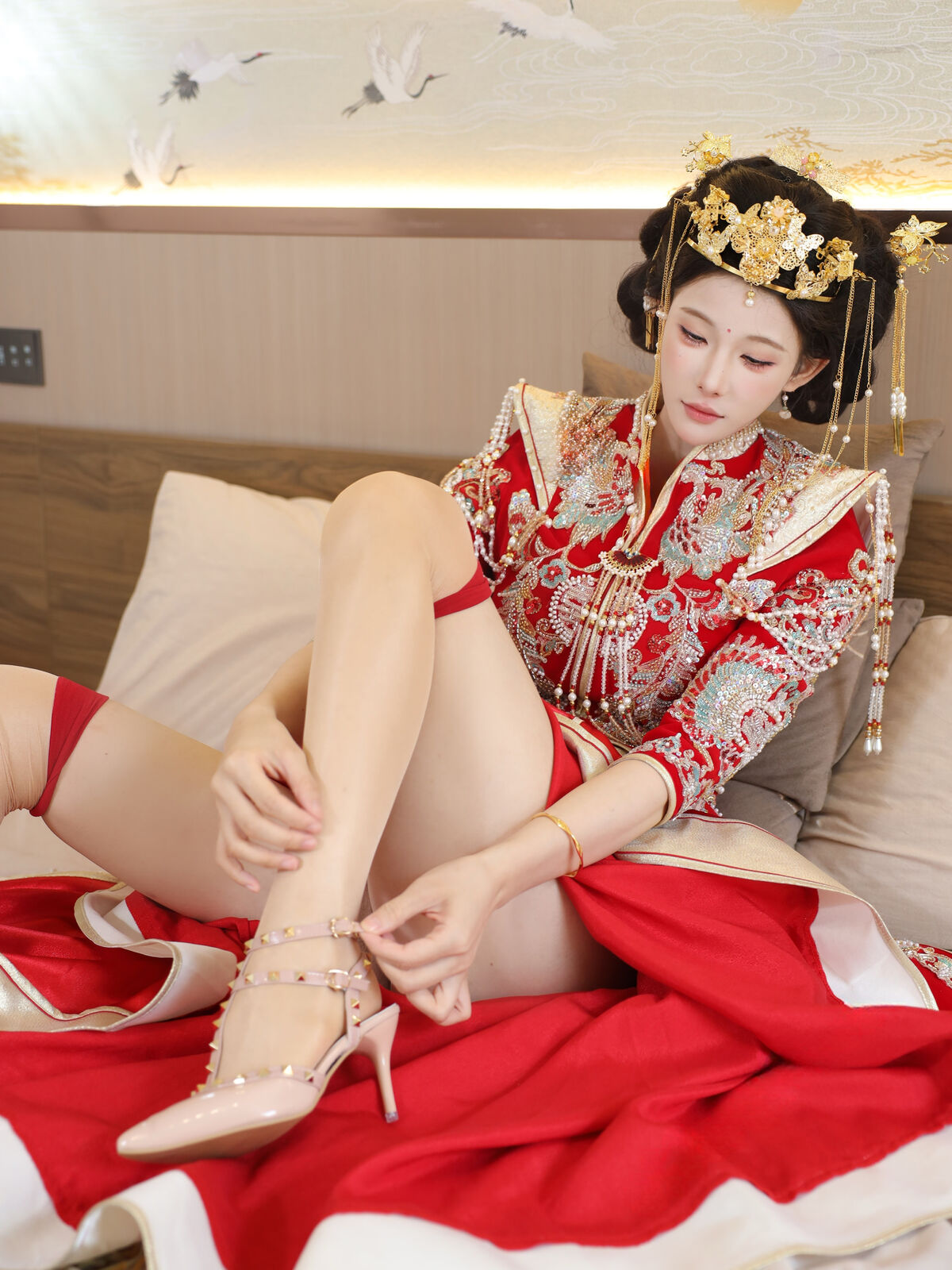 XiuRen秀人网 Uncensored Li Shuang Er 梨霜儿 - R18 秀人网模特 秀禾服 Part02