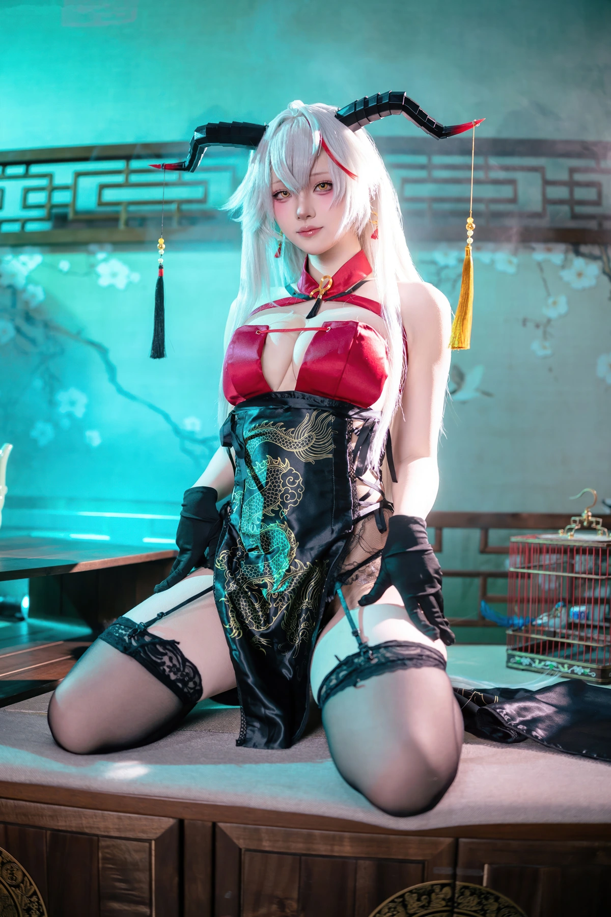 Cosplay 屿鱼 – 碧蓝航线 埃吉尔旗袍