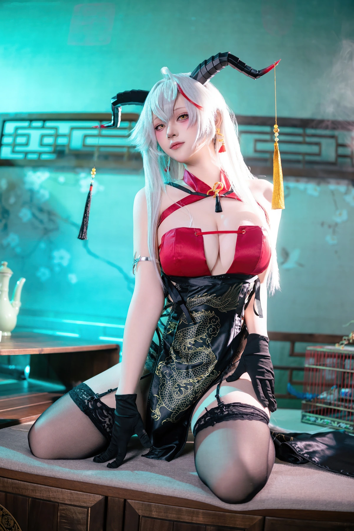 Cosplay 屿鱼 – 碧蓝航线 埃吉尔旗袍