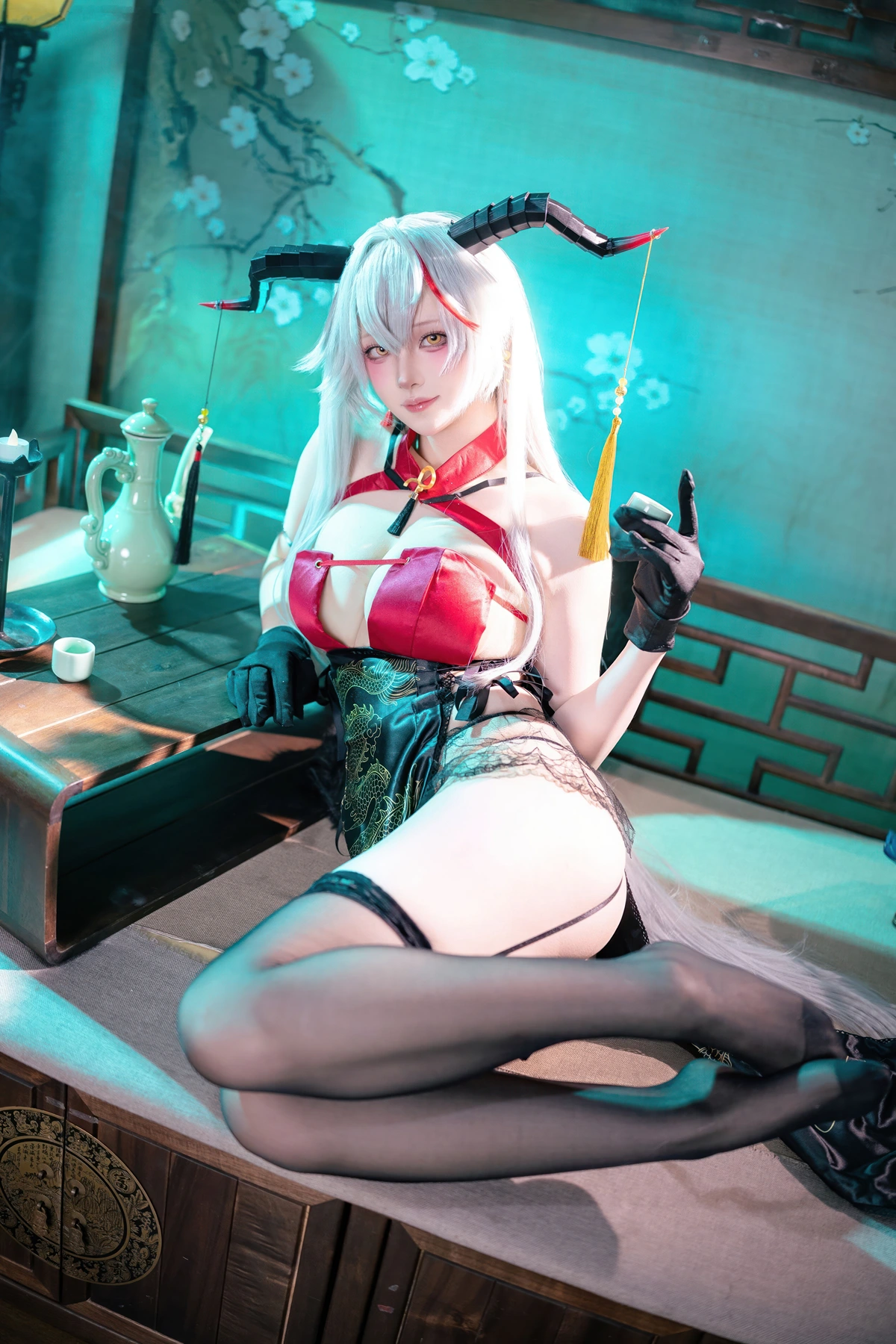 Cosplay 屿鱼 – 碧蓝航线 埃吉尔旗袍
