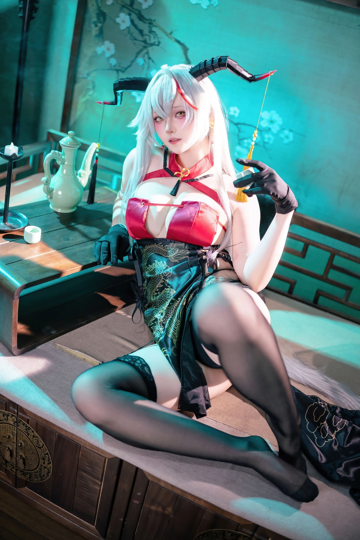 Cosplay 屿鱼 – 碧蓝航线 埃吉尔旗袍