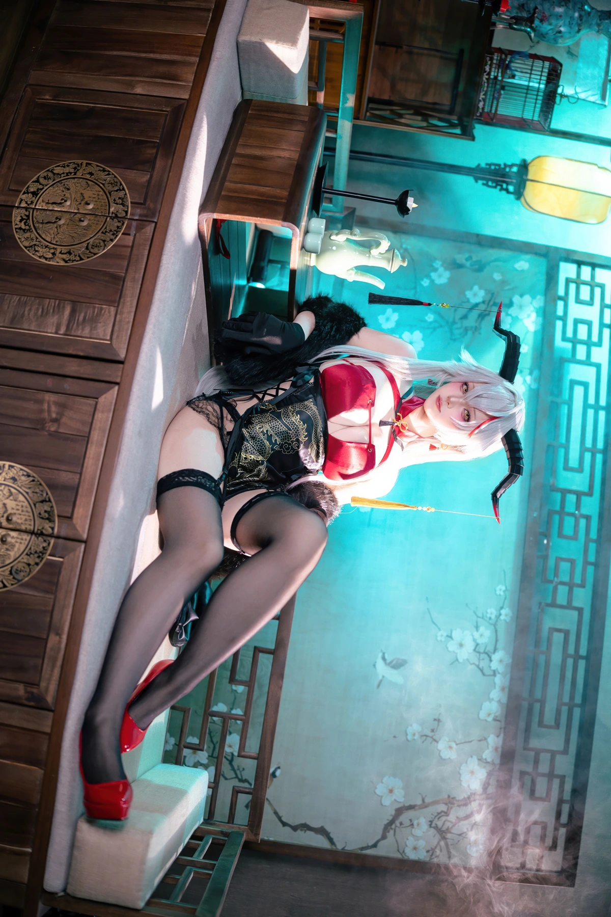 Cosplay 屿鱼 – 碧蓝航线 埃吉尔旗袍