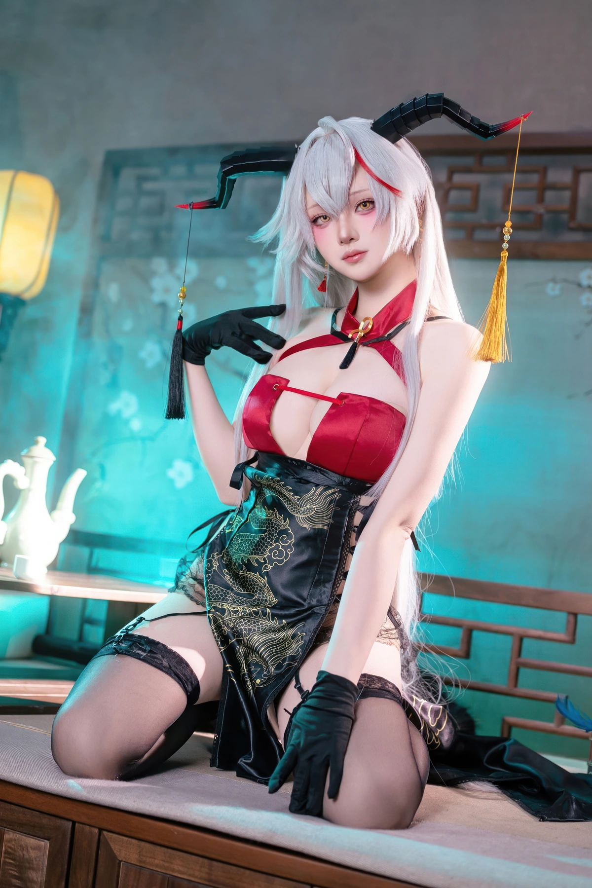 Cosplay 屿鱼 – 碧蓝航线 埃吉尔旗袍